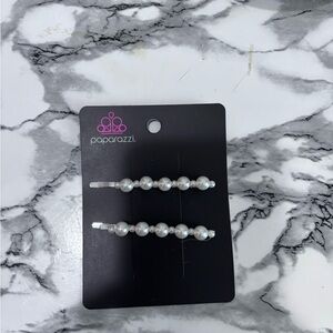 Paparazzi Silver Pearl Hair Accessories
